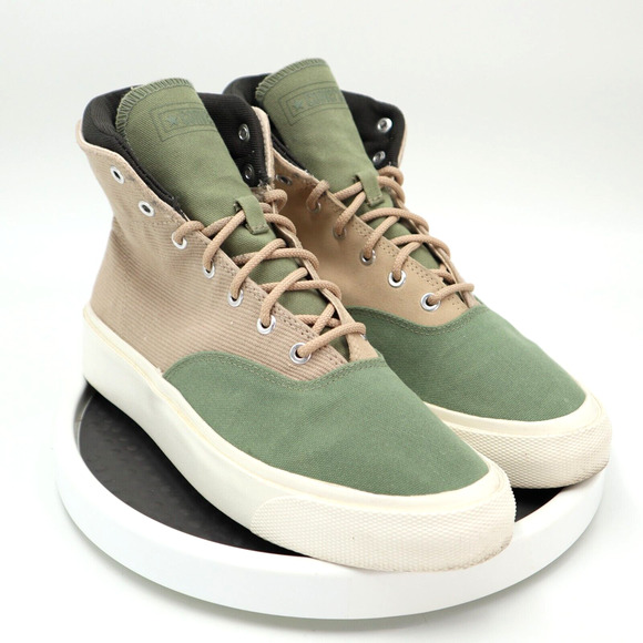 Converse Shoes - Converse Skid Grip Hi Safari Biscotti Oil Green Sneakers Womens 9.5 Shoes Mens 8